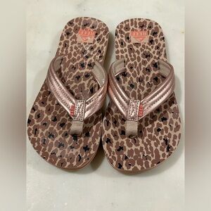 Reef Metallic Rose Leopard Sandals